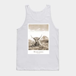 Highland Cow Serenity - Scotland Tank Top